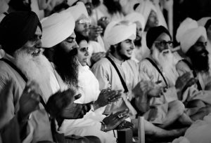 Bhai Sahib and Blessed Sangat at Summer Solstice Sadhana 1974