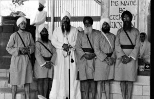 Bhai Sahib as one of Punj Piaray at Summer Solstice 1974